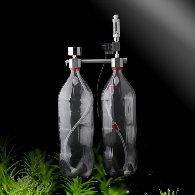 Aquarium DIY CO2 Generator System Kit CO2 Generator System with Solenoid Valve Bubble Counter & Check Carbon Dioxide Reactor Kit for Plants Aquarium - Image 3