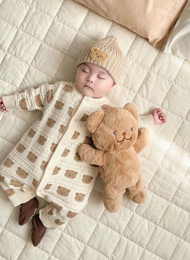 دمية دب، دمية محشوة، دمية لعب أطفال، دعامات صور غرف الأطفال، رمادي-بني، ألعاب محشوة، حيوانات محشوة على شكل دب، ألعاب حيوانات محشوة للأطفال - Image 2