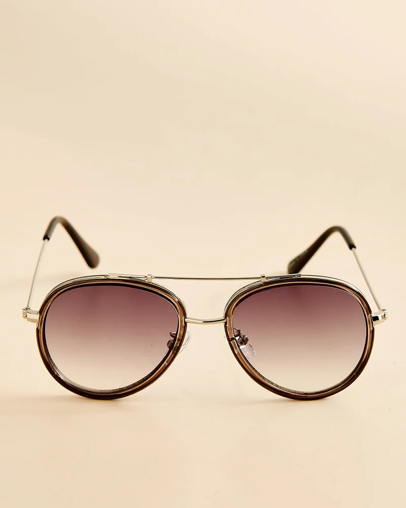 Redtag Boys Brown Round Sunglasses