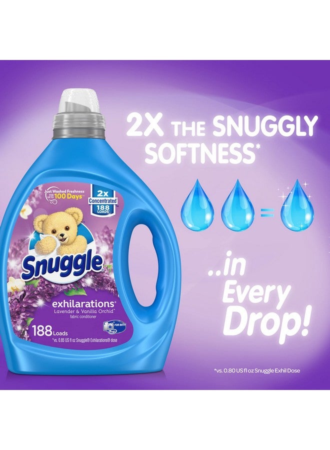 Snuggle Exhilarations Liquid Fabric Softener, Lavender and Vanilla Orchid, 2X Concentrated, 188 Loads - Image 2