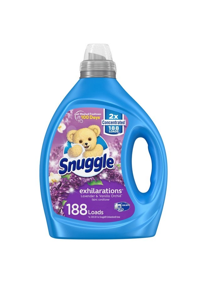 Snuggle Exhilarations Liquid Fabric Softener, Lavender and Vanilla Orchid, 2X Concentrated, 188 Loads - Image 1