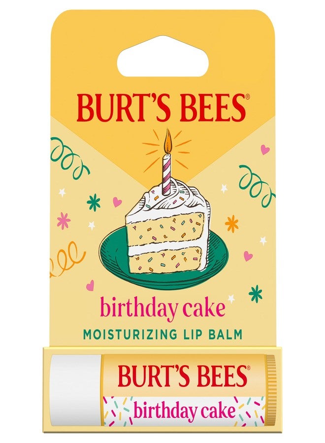 Burt's Bees Birthday Cake Lip Balm, Tint-Free, Natural Origin Lip Care, 1 Tube, 0.15 oz. - Image 1