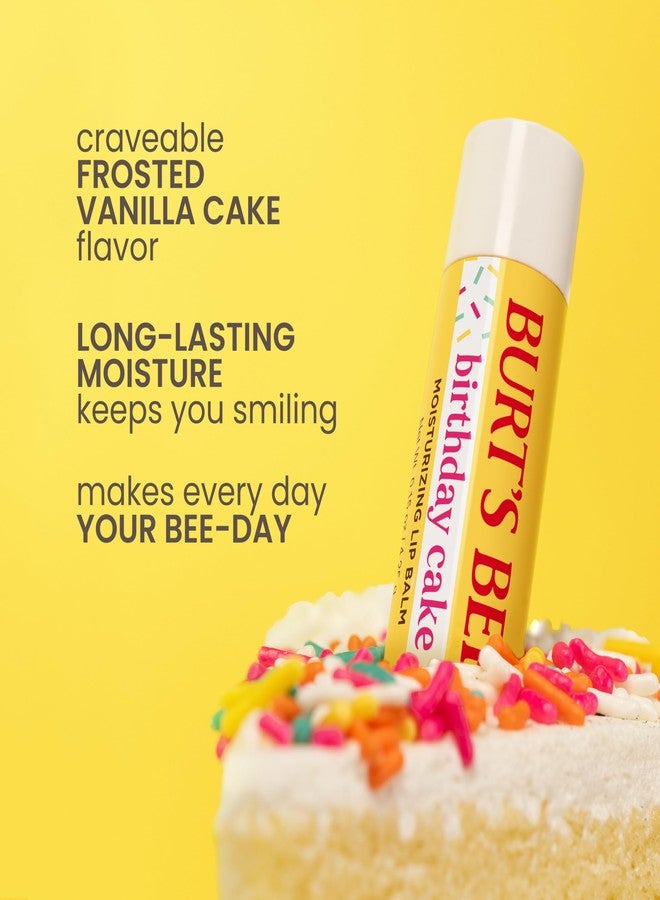 Burt's Bees Birthday Cake Lip Balm, Tint-Free, Natural Origin Lip Care, 1 Tube, 0.15 oz. - Image 2