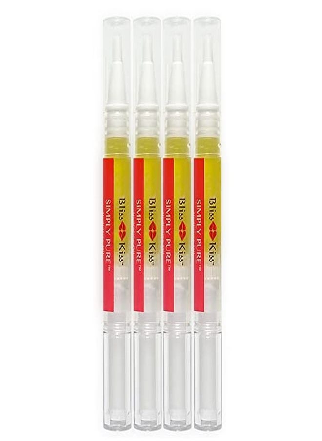 Bliss Kiss - Fragrance Free Starter Kit | Simply Pure Cuticle & Nail Oil | 1 Pack Includes 4 Pens (2Ml Each) St-Free - Image 1
