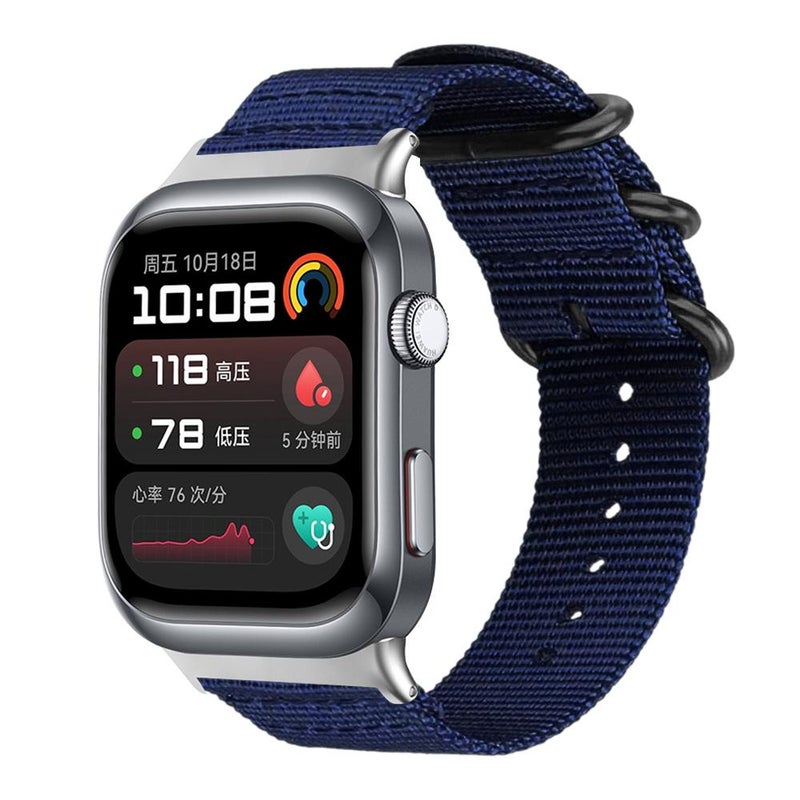 erorex For Huawei Watch D2 Ring Buckle Nylon Canvas Watch Band(Midnight Blue) - Image 1