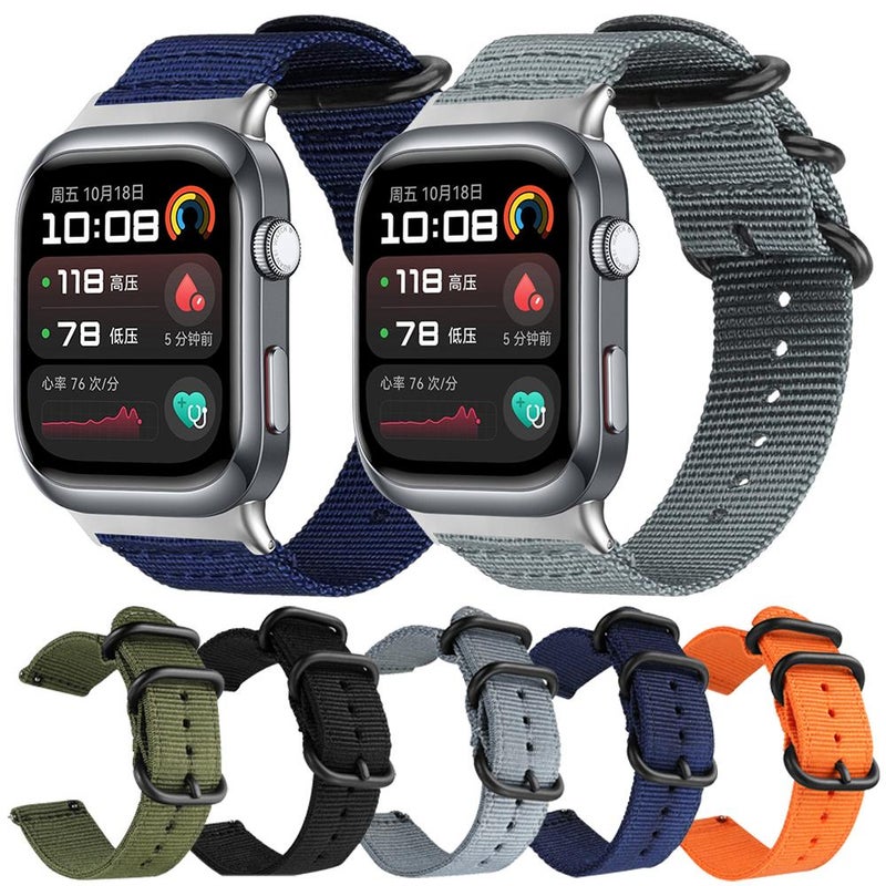erorex For Huawei Watch D2 Ring Buckle Nylon Canvas Watch Band(Midnight Blue) - Image 2
