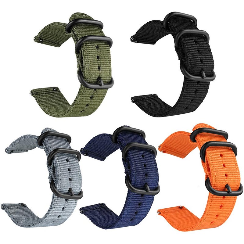 erorex For Huawei Watch D2 Ring Buckle Nylon Canvas Watch Band(Midnight Blue) - Image 3