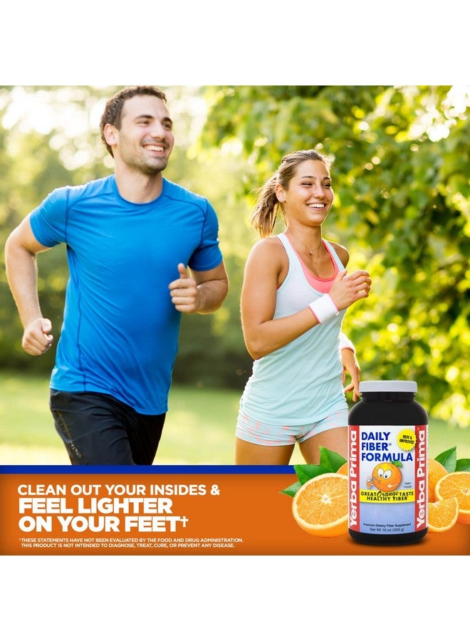 يربا بريما مسحوق Yerba Prima Daily Fiber Formula بحجم 16 أونصة (عبوة من 3 قطع) - مكمل غذائي ممتاز عالي الجودة بمذاق رائع، صنع في الولايات المتحدة الأمريكية، خالٍ من الكائنات المعدلة وراثيًا، خالٍ من الجلوتين، بنكهة البرتقال الطبيعية - Image 3