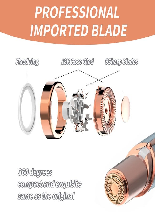 يافيجي رؤوس بديلة لإزالة شعر الوجه للنساء، مثالية لإزالة شعر الوجه بشكل مثالي، مطلية بالذهب عيار 18 قيراطًا والذهب الوردي، عبوة من 4 قطع - Image 2
