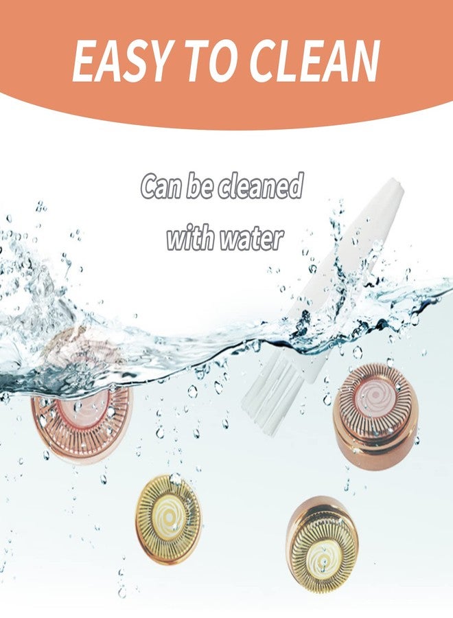 يافيجي رؤوس بديلة لإزالة شعر الوجه للنساء، مثالية لإزالة شعر الوجه بشكل مثالي، مطلية بالذهب عيار 18 قيراطًا والذهب الوردي، عبوة من 4 قطع - Image 3