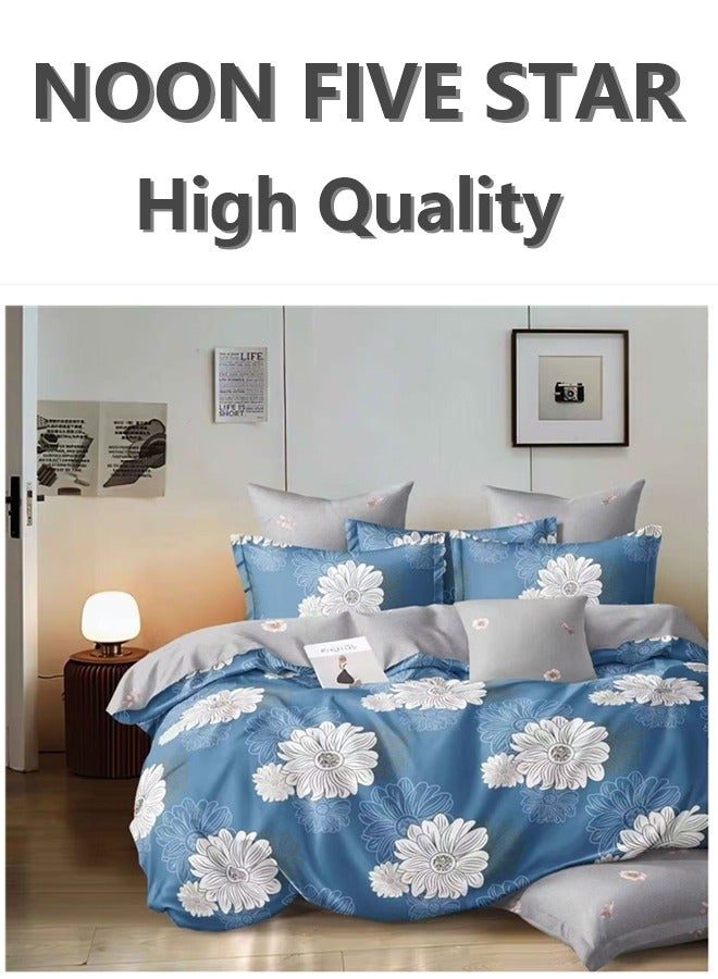 Pet-Friendly Fabric King 220x240cm Set: 6PCS Duvet Cover 4Pillow Cover 1 Claw Resistant Fitted Sheet