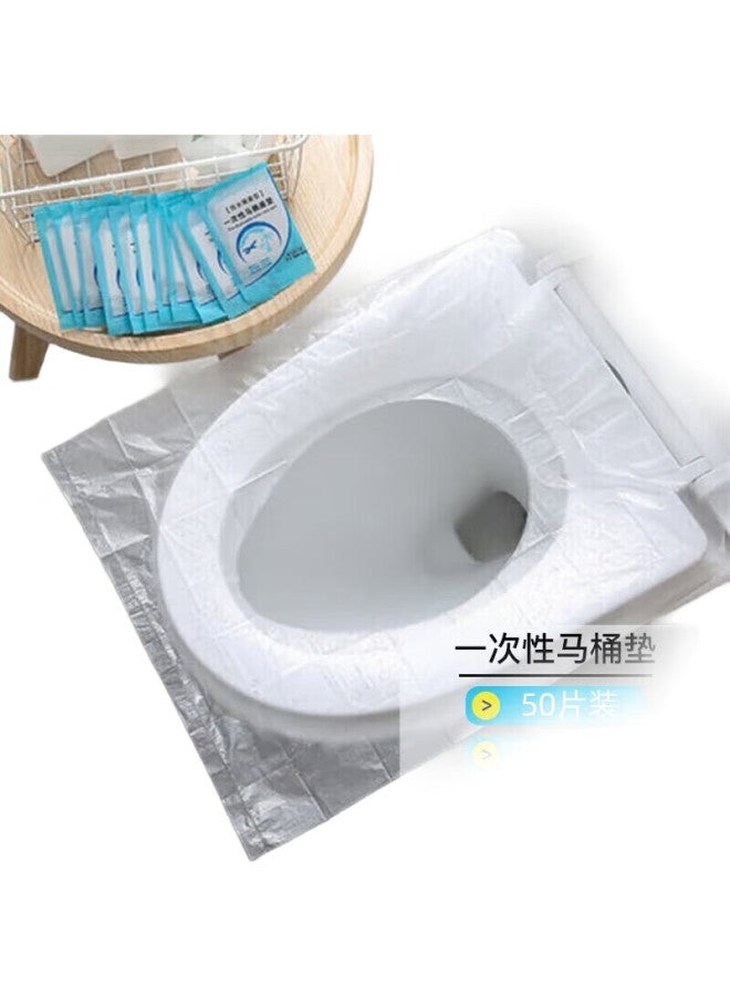 JAJALIN Disposable Toilet Seat Covers [50-Pack], Travel Essentials, Thickened, Waterproof, Individually Wrapped, Maternity Seat Pads - Image 1
