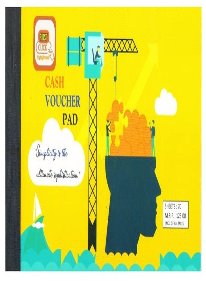 FIRST CLICK Cash Voucher Book Money Receipt Books Cash Receipt Books Set of 2 Piece 70 Sheets Consist of one Main and one Counter foil Size-13.2 x 22 x 0.6 cm - Image 5