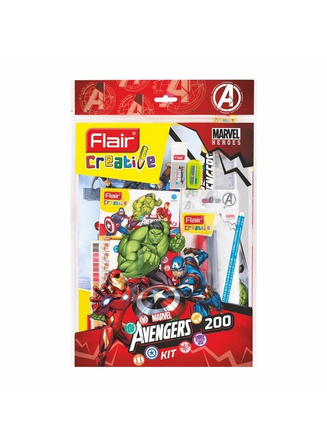Flair Flair Creative Series Marvel Avengers Stationery Kit | Combination of 58 Assorted Items | Smart Kit for Your Creative Need & Fun Learning | Ideal Gift Set for Kids | Pack of 1 - Image 1