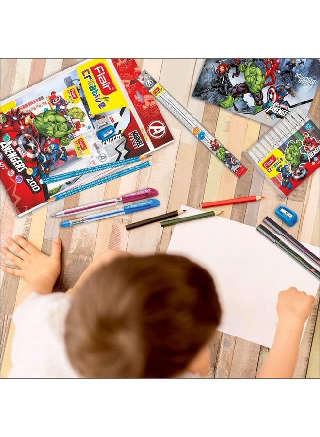 Flair Flair Creative Series Marvel Avengers Stationery Kit | Combination of 58 Assorted Items | Smart Kit for Your Creative Need & Fun Learning | Ideal Gift Set for Kids | Pack of 1 - Image 5