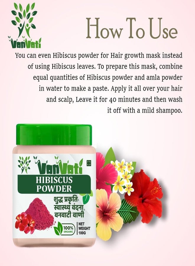 VANVATI Organic Hibiscus Powder - Natural Hair Care for Strength and Shine 100gm - Image 5