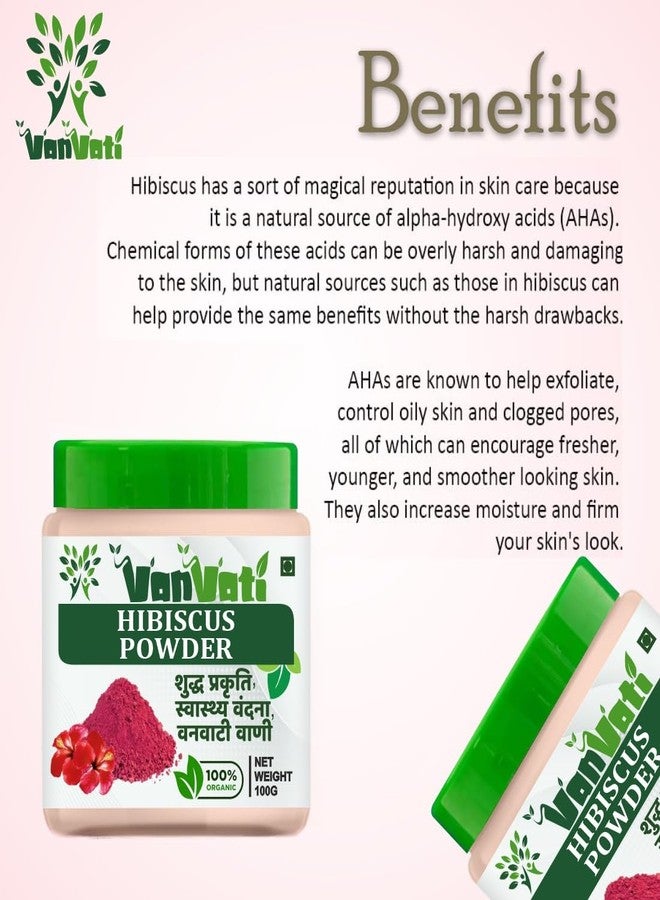 VANVATI Organic Hibiscus Powder - Natural Hair Care for Strength and Shine 100gm - Image 4