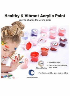 Y&D DIY Oil Painting Paint by Numbers Colourful Floral Deer Canvas Print Wall Art Home Decoration Frameless No Frame for Kids Students Adults Beginner with Brushes Pigment  - Image 5