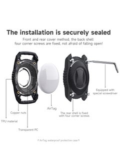 SYOSI Holder for Airtag, 2Pcs Dog Collar Holder for Airtag, Ip67 Waterproof Screw Full Cover Hard Tpu Full Protection Apple Airtag, With Key Ring for Airtag Holder for Key, Backpack ,Luggage, Cat, Dog  - Image 4