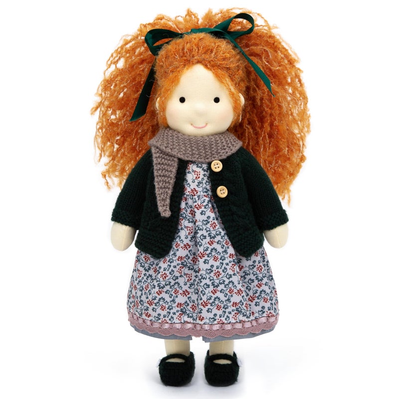 BlissfulPixie Handmade Waldorf Doll Diana 12 Soft Girl Rag Doll with Cute Stuffed Plush Ideal First for Babies Toddlers - Image 3