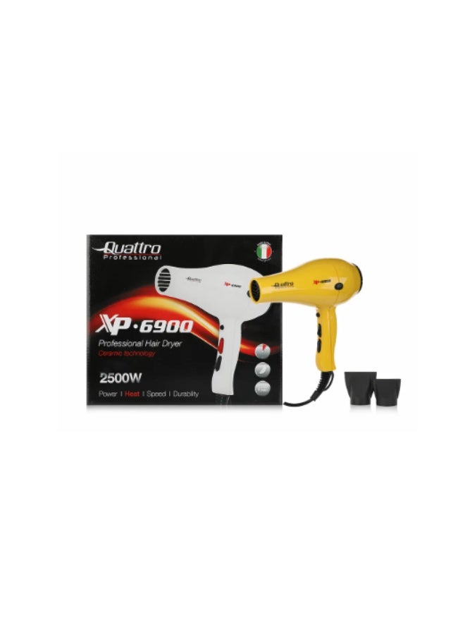 كواترو بروفيشنال XP 6900 Hair Dryer - Yellow - Image 2