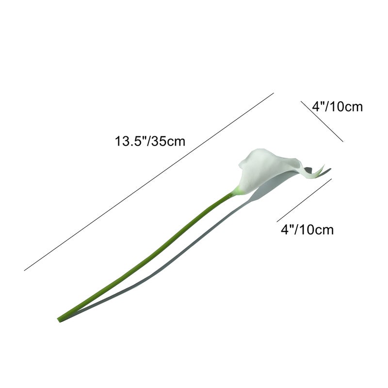 Mandy's PU White Calla Lily Artificial Flowers 20 Stems 13.5in Faux Realistic Centerpiece for Valentine's Day and Easter Decorations DIY Bridal Bouquet Home DÃ©cor - Image 2