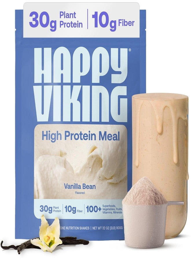 Happy Viking Plant-Based Protein Powder +100 Superfoods Vanilla Meal Replacement Shake, Created by Venus Williams, 30g Plant Protein, 10g Fiber, Vegan, Gluten-Free, Non-GMO, 15 Meals - Image 1