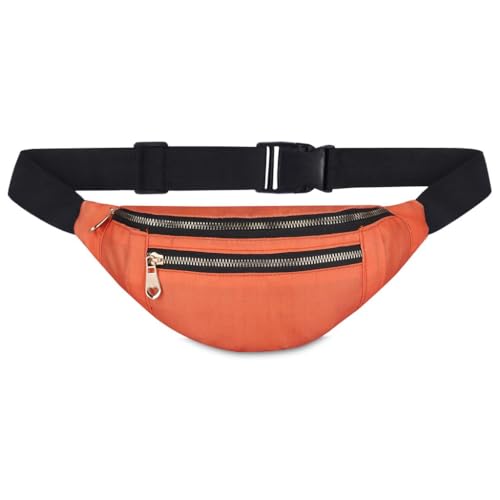 KUKLAR Waist Bag for Men and Women - Travel Fanny Pack with Mobile and Money Pouch (Orange) - Image 1