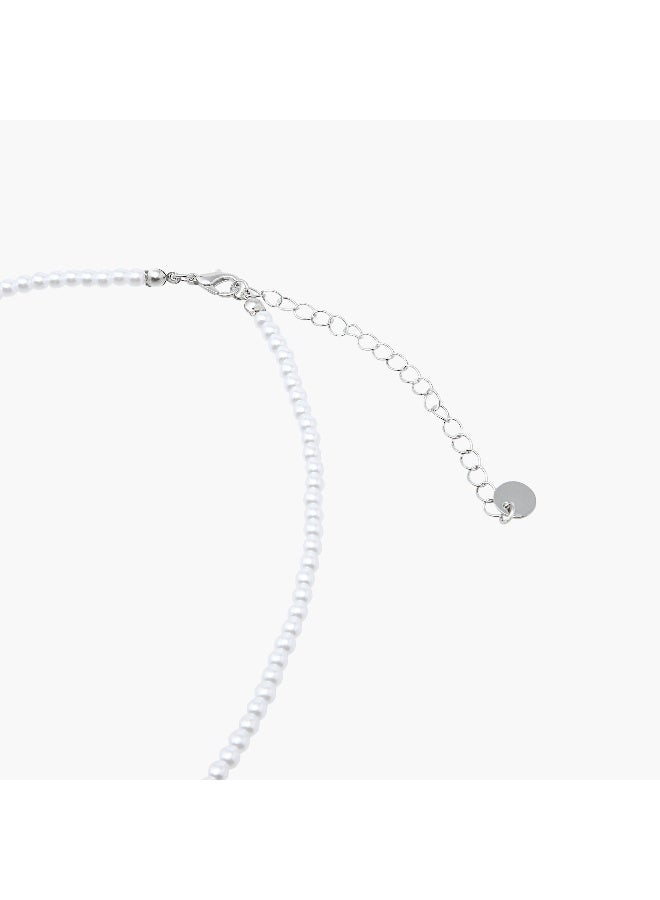 LIFESTYLE Metal Pearl Pendant Necklace - Image 4