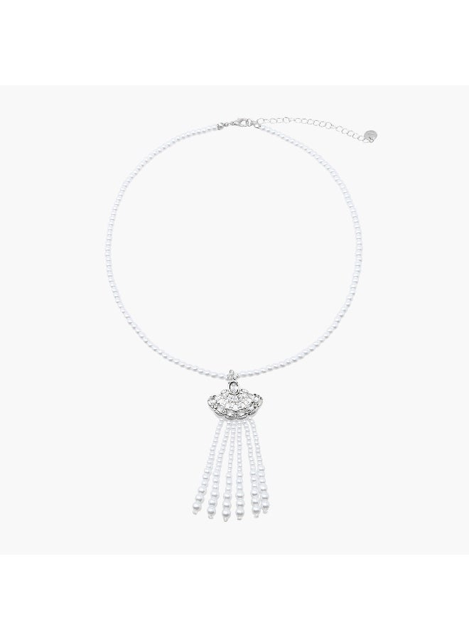 LIFESTYLE Metal Pearl Pendant Necklace - Image 1