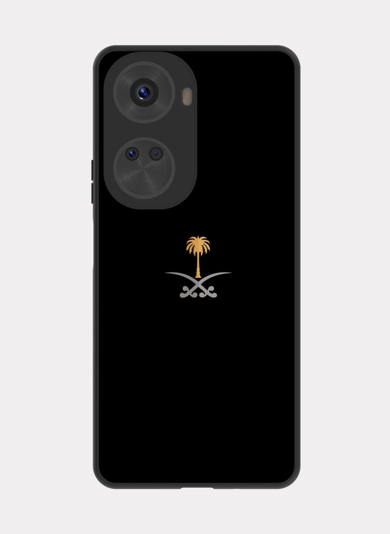 بكسلات كفر هواوي نوفا 12 اس إي شعار السعودية اسود ذهبي - Image 1