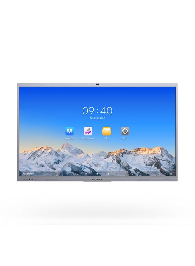 HIKVISION DS-D5C65RB/B(EDLA) 65-inch DLED 4K Interactive Display, UHD (3840 脳 2160), Anti-glare, Anti-Blocking, Infrared Touch Screen, Dual systems of Android and Windows, Built-in network switch chip, All-in-one design, EDLA Certified Grey - Image 1