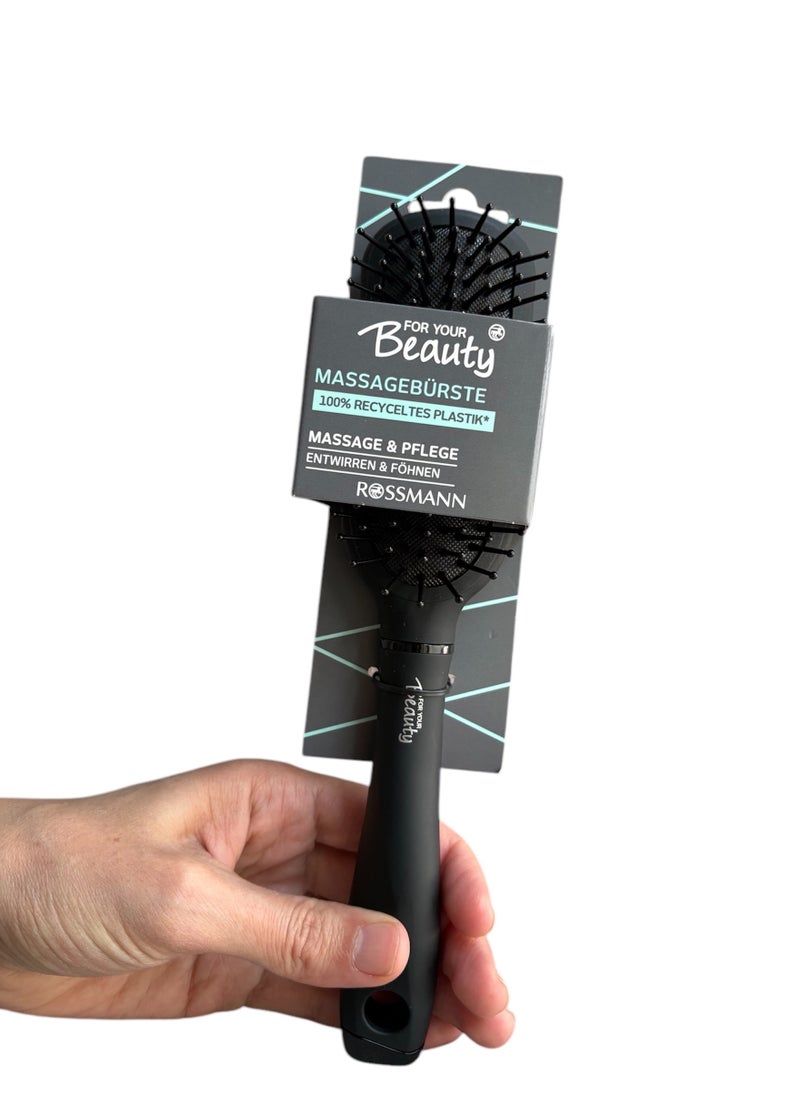 ROSSMANN - German Brand For Your Beauty, "Massagebürste" Paddle hair brush, Massage brush, Hair Styling Brush,Massages the scalp while combing hair to stimulate circulation, made in Germany - Image 1