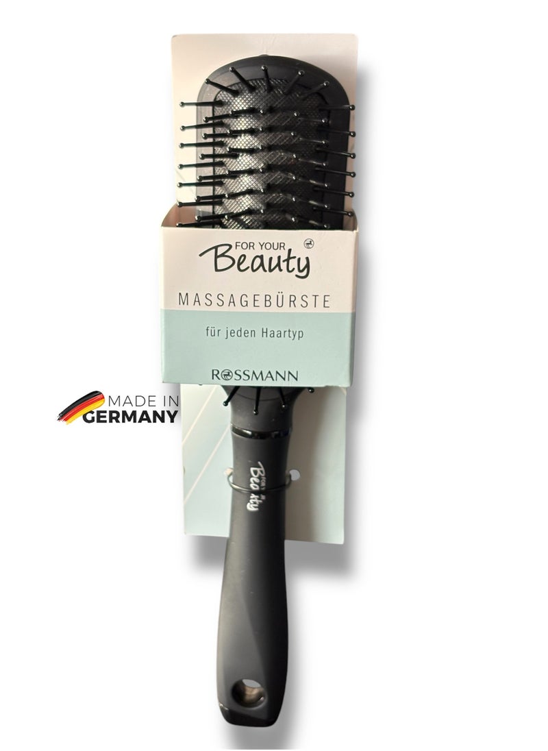 ROSSMANN - German Brand For Your Beauty, "Massagebürste" Paddle hair brush, Massage brush, Hair Styling Brush,Massages the scalp while combing hair to stimulate circulation, made in Germany - Image 1