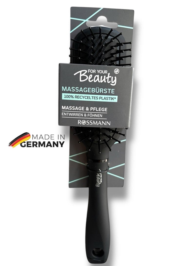 ROSSMANN German Brand For Your Beauty, "Massagebürste" Paddle hair brush, Massage brush, Hair Styling Brush,Massages the scalp while combing hair to stimulate circulation, made in Germany - Image 2