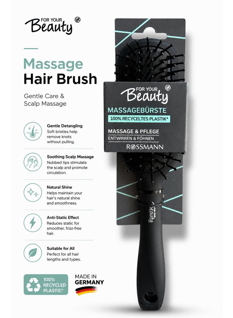 ROSSMANN German Brand For Your Beauty, "Massagebürste" Paddle hair brush, Massage brush, Hair Styling Brush,Massages the scalp while combing hair to stimulate circulation, made in Germany - Image 1