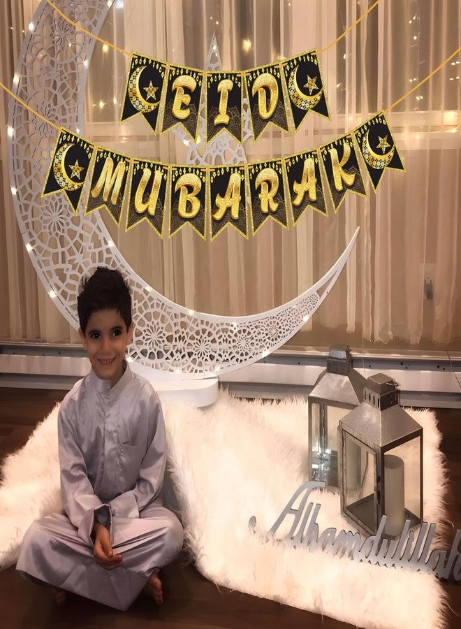 ووبوكس زينة عيد مبارك من ووبوكس، لافتة هلال ذهبية جميلة، زينة رمضان، زينة عيد مبارك - Image 5