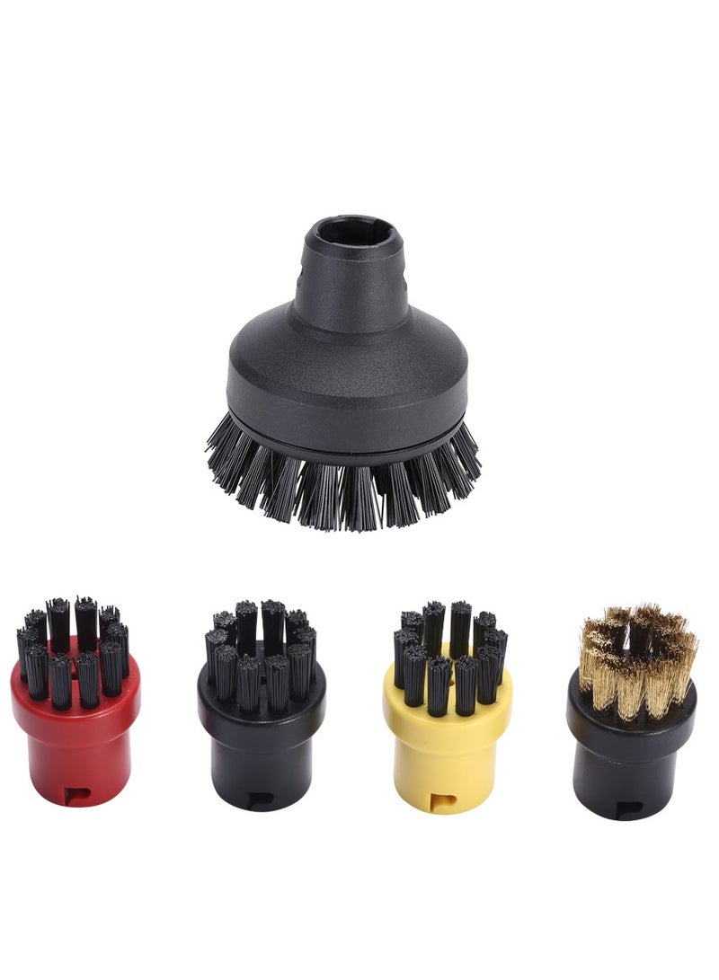 5-Piece Steam Cleaner Round Brush Set Multicolour  - Image 1