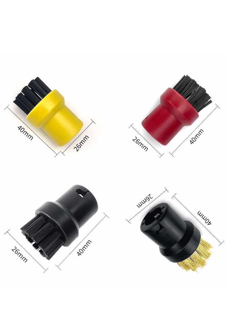 5-Piece Steam Cleaner Round Brush Set Multicolour  - Image 4