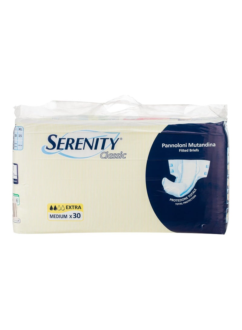 SERENITY Classic Fitted Brief Extra Medium 30s