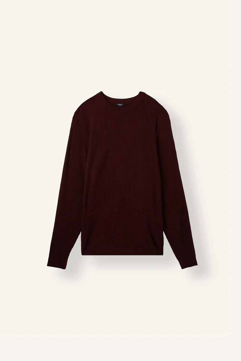 ديفاكتو Standard Fit Crew Neck Knitwear Pullover