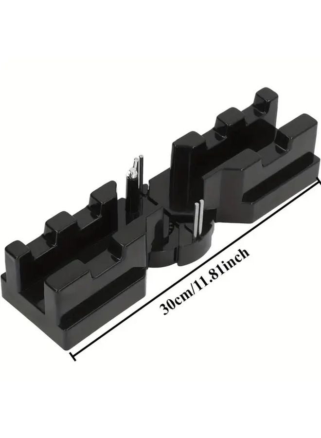 2 في 1 أداة قياس وقص الزوايا مع مثبت زوايا ومنقلة باللون الأسود - Image 3