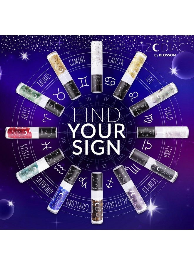 Blossom Zodiac Sign Roll-On Lip Gloss, Vanilla Scented + Moisturizing with Crystals, Made in USA, 0.20 fl. oz./5.9ml, Taurus - Image 5