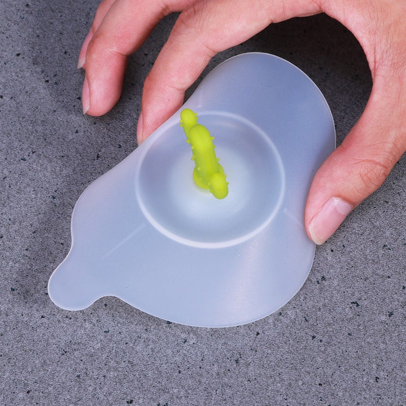 Food Grade Silicone Cup Cover Lid Cactus Drink Cover for Hot and Cold Drinks Mugs Glasses Bowls( , Light Green) - Image 5