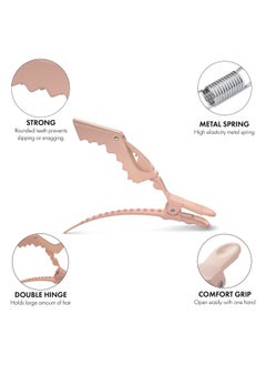 framar FRAMAR Neutral Alligator Clips For Hair Styling 10 Pack - Professional Alligator Hair Clips For Women, Alligator Clips For Hair, Hair Clip For Women, Cute Hair Clips For Styling, Salon Hair Clips  - Image 3