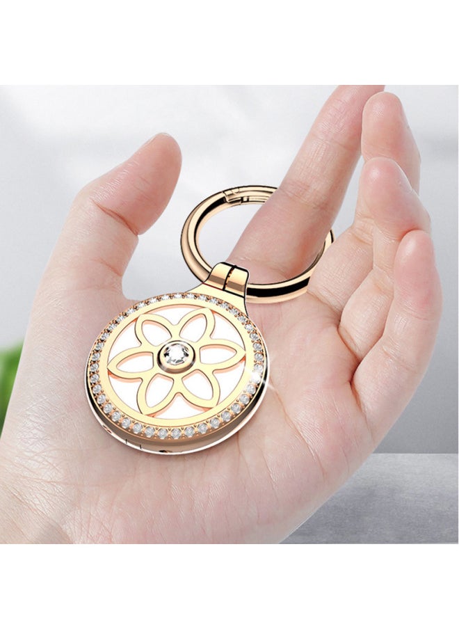 Generic - Suitable For Apple AirTags Anti-lost Metal Protective Shell Tag Collar Accessories Keychain Anti-scratch Lanyard-Color:Silver - Image 1