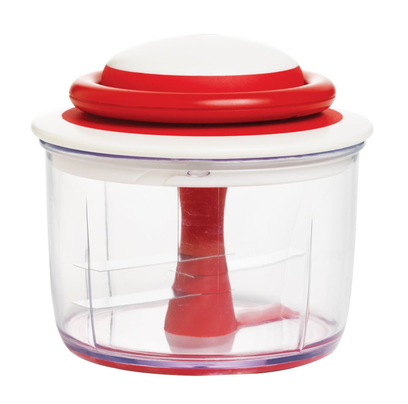 Chefn 102239005 VeggiChop HandPowered Food Chopper Set of 1 Cherry