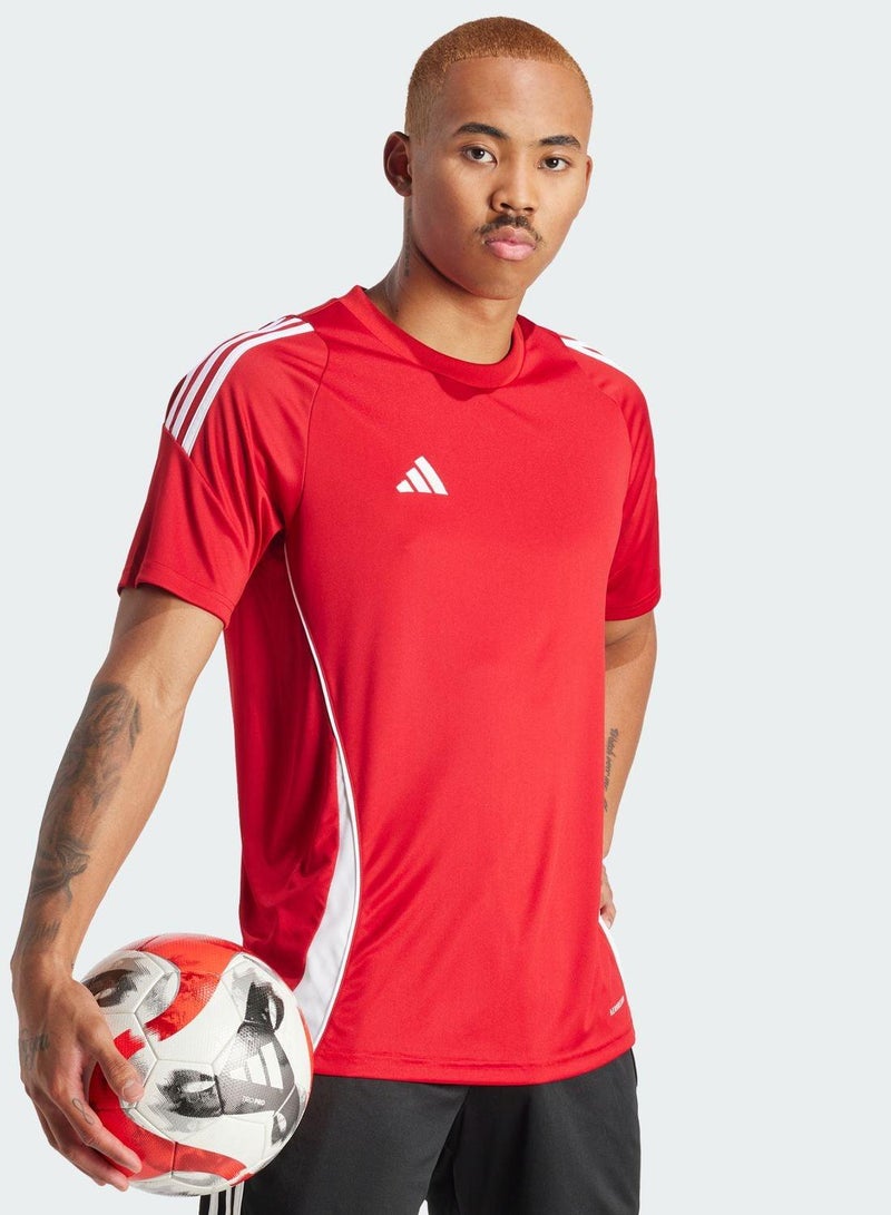 adidas تيرو ٢٤ جيرسي أحمر بأكمام قصيرة للرجال - Image 5