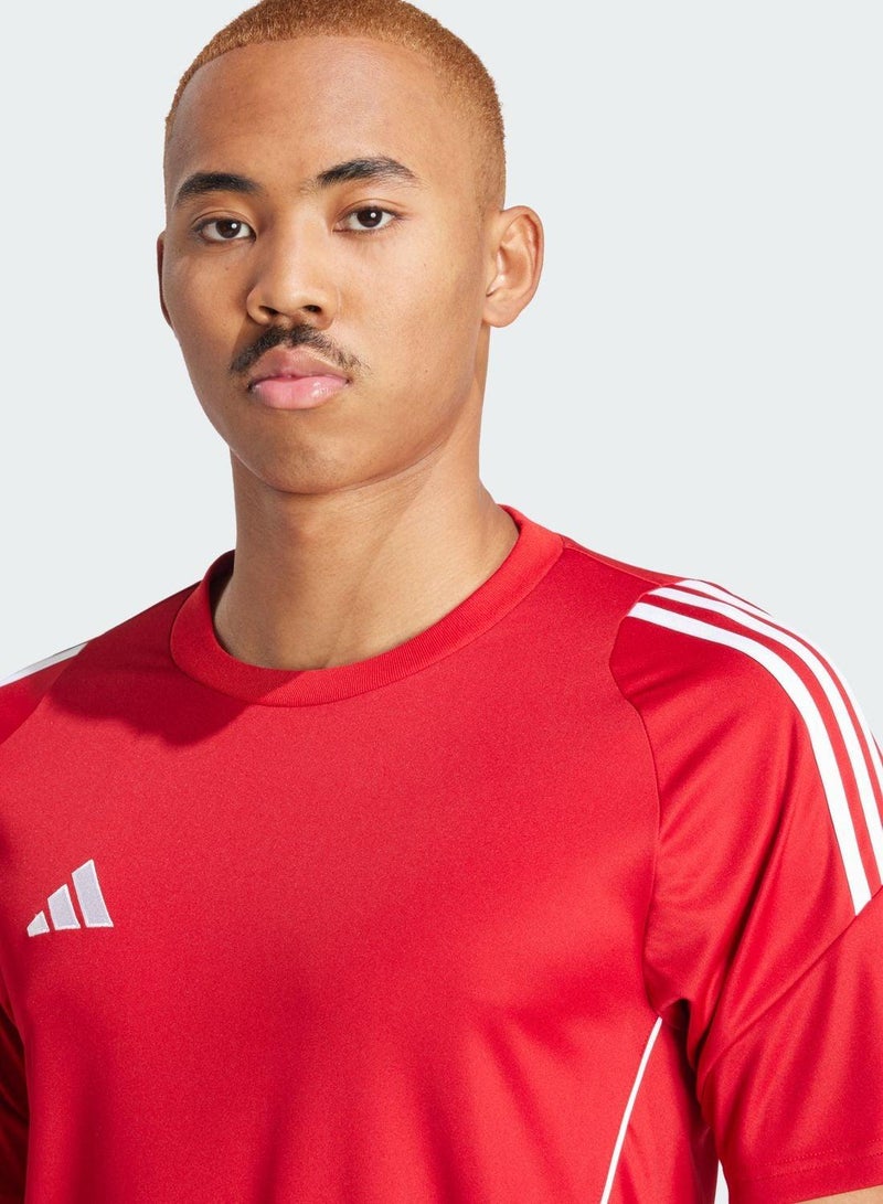 adidas تيرو ٢٤ جيرسي أحمر بأكمام قصيرة للرجال - Image 3