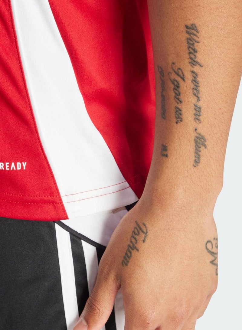 adidas تيرو ٢٤ جيرسي أحمر بأكمام قصيرة للرجال - Image 4